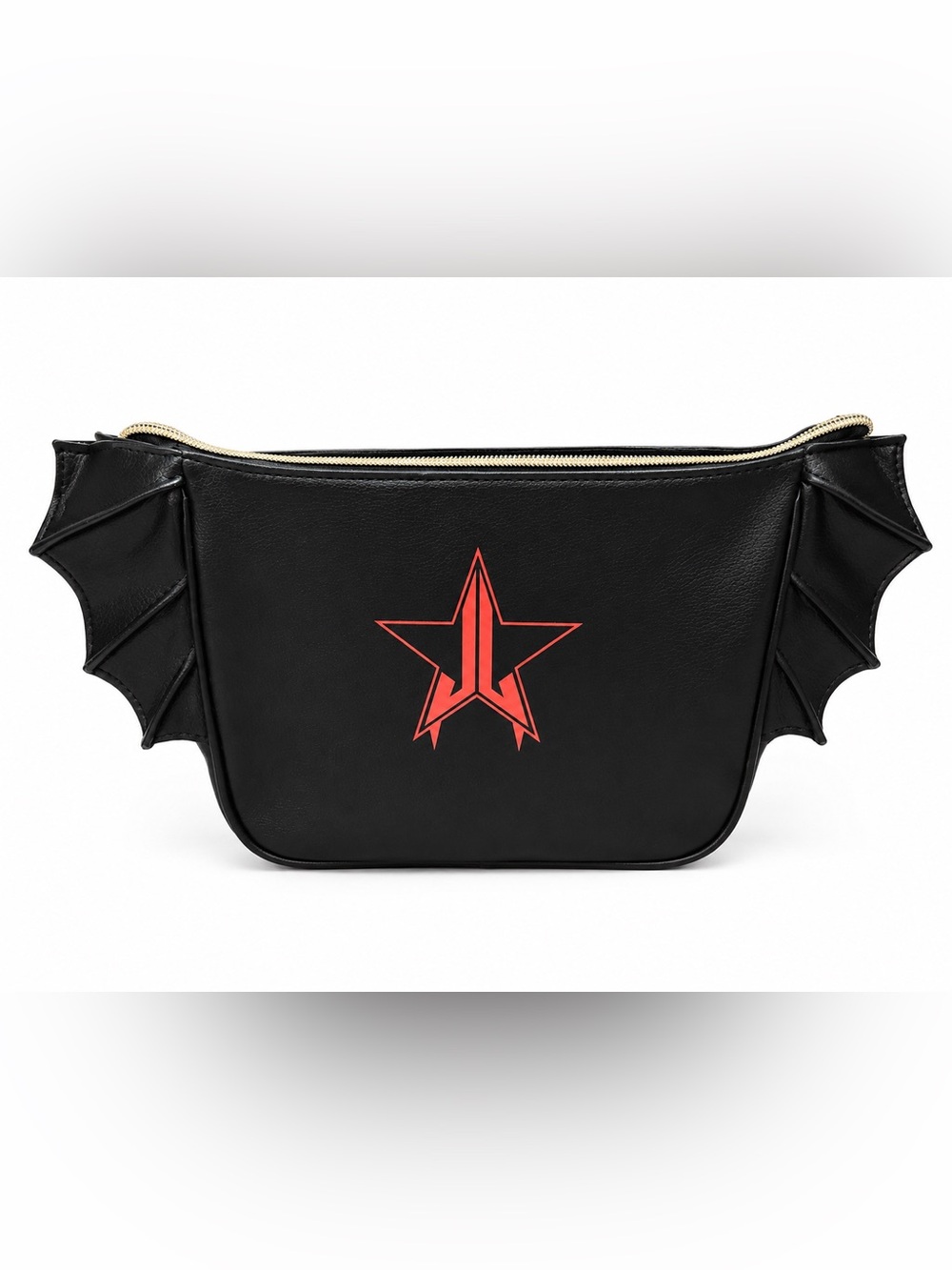 Jeffree Star Black Cosmetic Bag with Red Star Logo